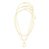 Collier ouvert Circle Three Row | or