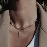 Collier plat maille chaîne gourmette | or