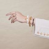Bracelet maille T-barre | or blanc