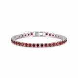 Bracelet rubis tennis | or blanc