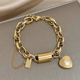 Bracelet Heartened massif | or