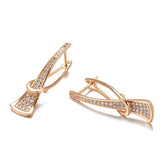 Boucles rayonnant rangs cristal | or
