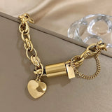Bracelet Heartened massif | or