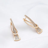 Boucles rayonnant rangs cristal | or