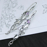 Boucles ancien feuille Elf | or blanc