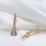 Boucles rayonnant rangs cristal | or