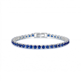 Bracelet saphir tennis | or blanc