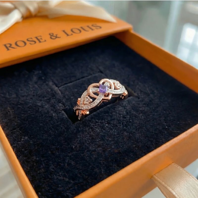 Bague Violetheart or et argent | or bicolore