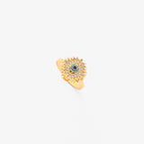 Bague saphir soleil pivotant | or