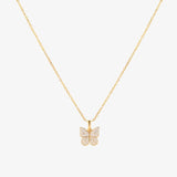 Collier rayonnant papillon | or