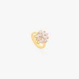 Bague Flora détail pivotant | or