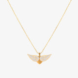 Collier Soaring ange ailes | or