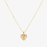 Collier papillon cœur | or