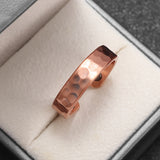 Bague texturé anneau cuivre