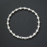 Bracelet classique grappe tennis | or blanc
