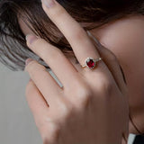 Bague Empress rouge | or