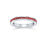 Bague rubis éternité anneau | or blanc