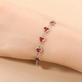 Bracelet Ophelyra Garnetelle | or blanc