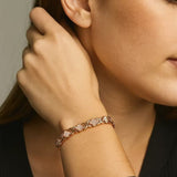 Bracelet cristal floraison cuivre