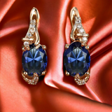 Boucles pendantes royal minuit | or