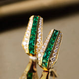 Boucles émeraude Sienna | or