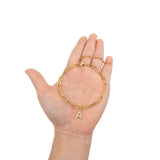 Bracelet minimaliste lettre breloque | or