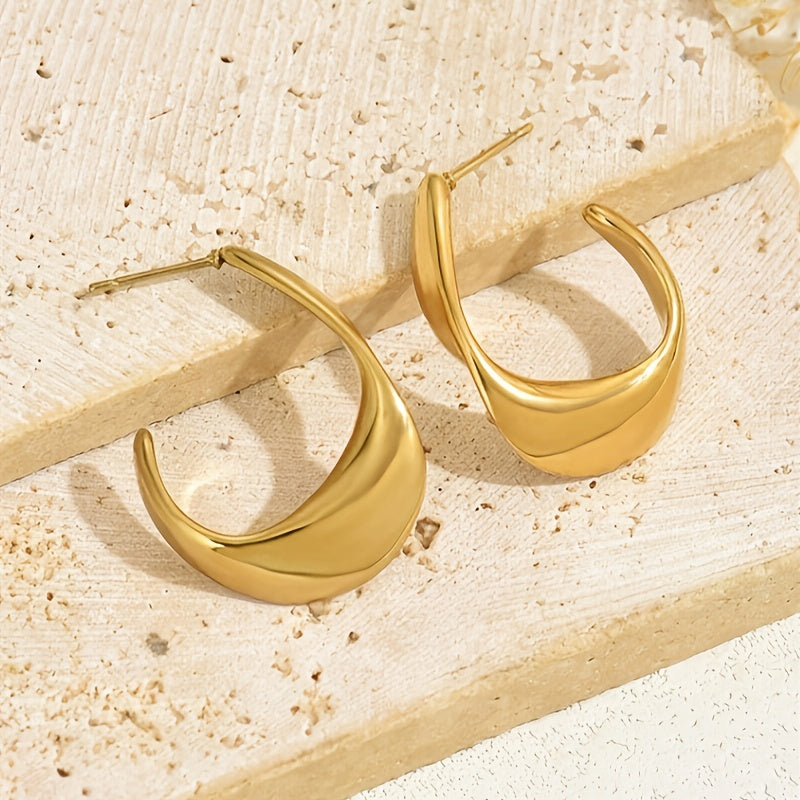 Créoles sculpté Crescent | or