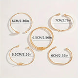 Lot de bracelets noué élégance | or