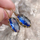 Boucles doré bleu fleur | or