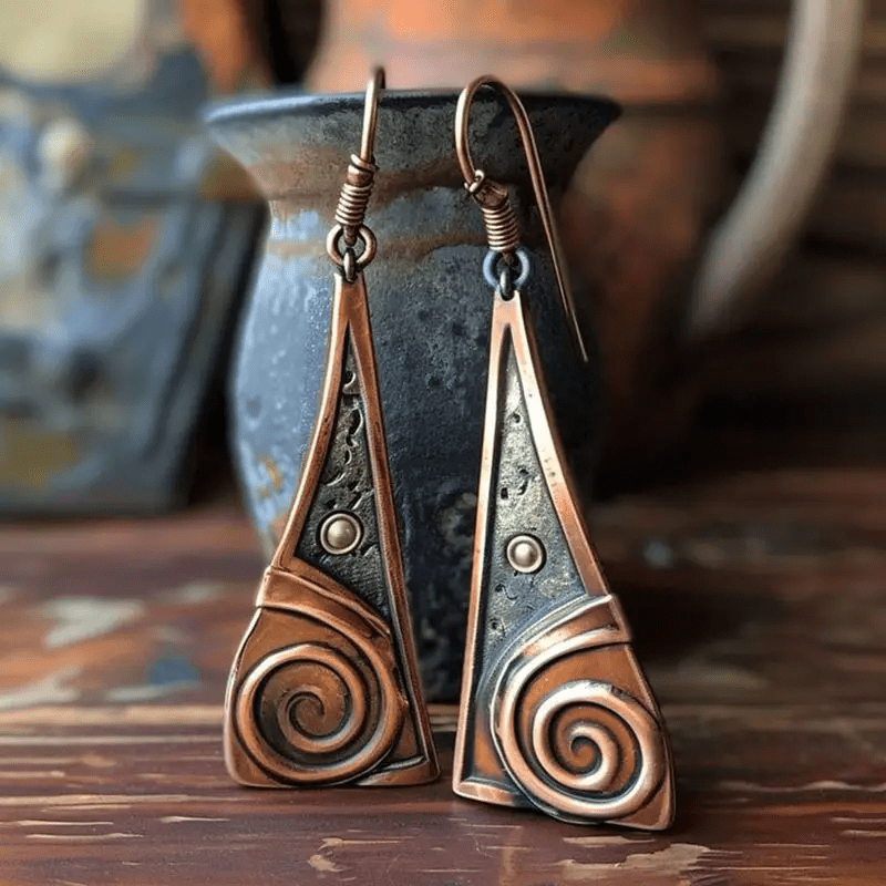 Boucles Tribal Swirl cuivre