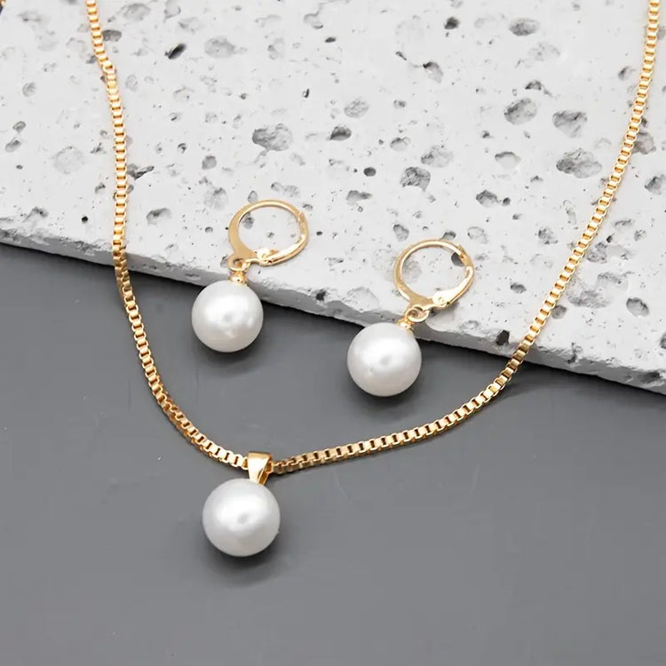 Parure doré grâce perle | or