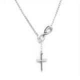Collier éternel croix pendentif | or