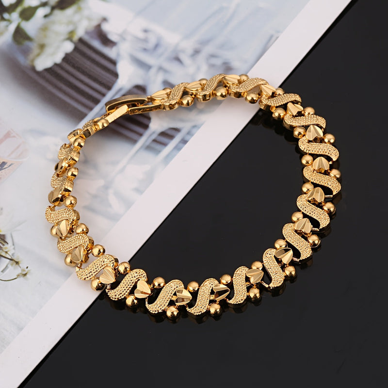 Bracelet Lily Ornate vague | or