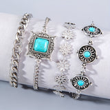 Lot de bracelets ciel pierre multirang | or blanc
