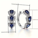 Boucles royal saphir blason | or blanc