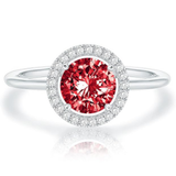 Bague carmin éclat promesse rubis | or blanc