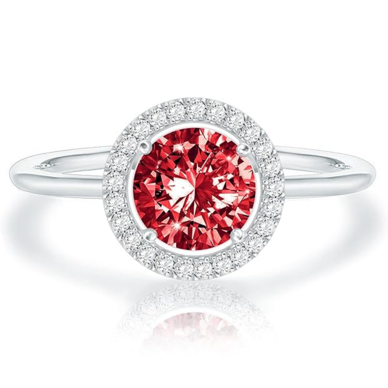 Bague carmin éclat promesse rubis | or blanc