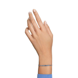 Bracelet taille ronde saphir tennis | or blanc