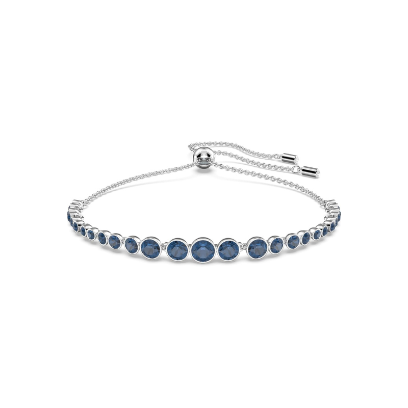 Bracelet taille ronde saphir tennis | or blanc