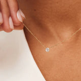 Collier Cléa moissanite pierre | or