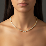 Collier classique grappe tennis | or