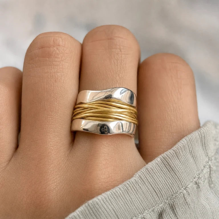 Bague Silvergold Tether | or bicolore
