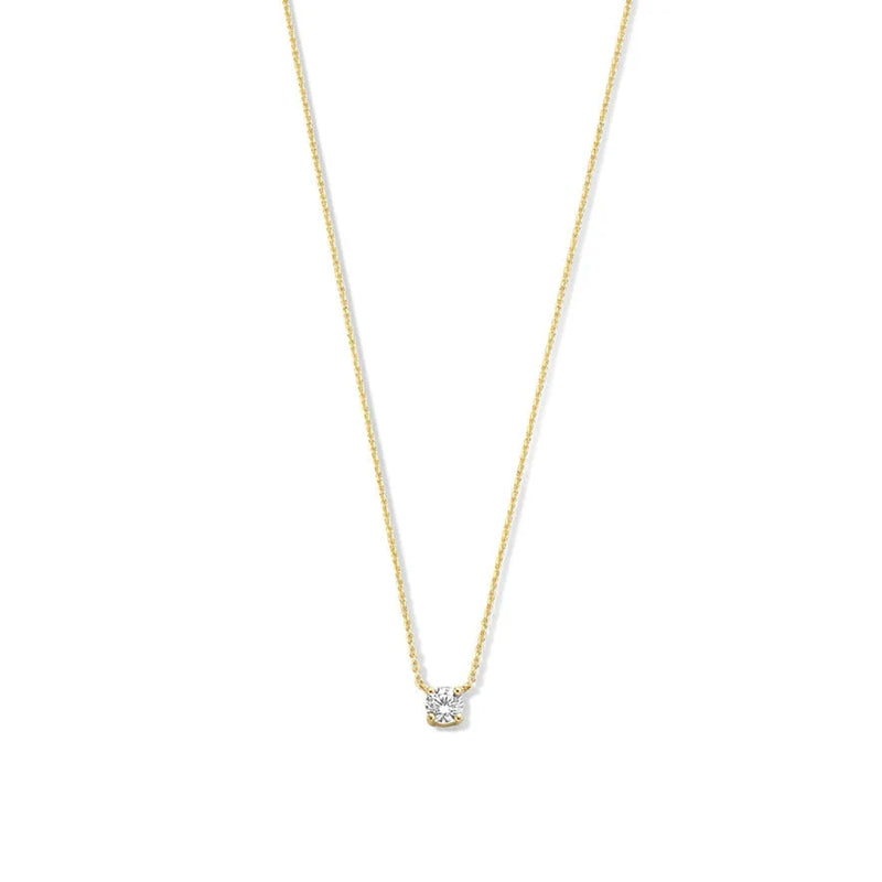 Collier Cléa moissanite pierre | or