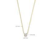 Collier Cléa moissanite pierre | or