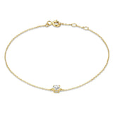 Bracelet Cléa moissanite pierre | or