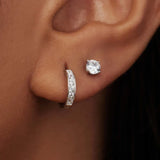 Lot de boucles Dara Brillane pierre | or blanc