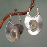Boucles ancien irrégulier forme | or blanc