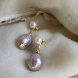 Boucles raffiné Lilac perle | or