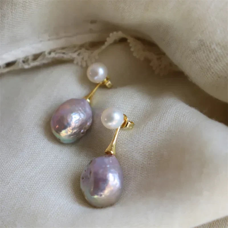 Boucles raffiné Lilac perle | or