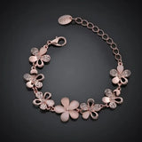 Bracelet ancien rose fleur | or rose